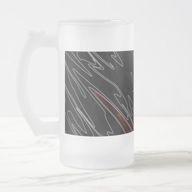 Marbile Black Red Mattglas Bierglas (Links)
