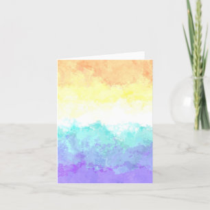 Marbile Wirbel Boho Abstrakt Genderfaun Pride Flag Dankeskarte