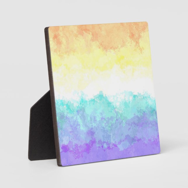 Marbile Wirbel Boho Abstrakt Genderfaun Pride Flag Fotoplatte (Vorderseite)