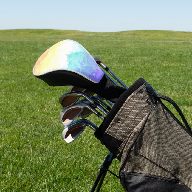 Marbile Wirbel Boho Abstrakt Genderfaun Pride Flag Golf Headcover (In SItu)