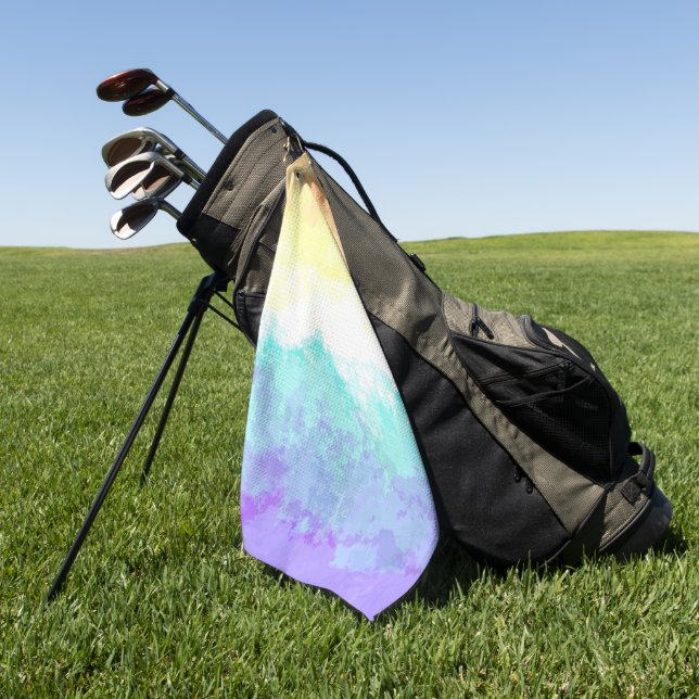 Marbile Wirbel Boho Abstrakt Genderfaun Pride Flag Golfhandtuch (Gras)