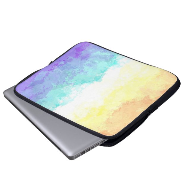 Marbile Wirbel Boho Abstrakt Genderfaun Pride Flag Laptopschutzhülle (Vorne Knopf)