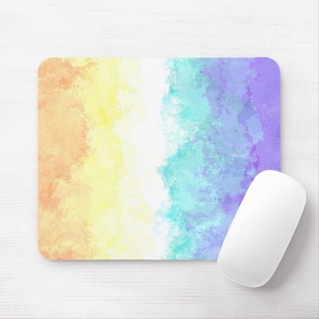 Marbile Wirbel Boho Abstrakt Genderfaun Pride Flag Mousepad (Mit Mouse)