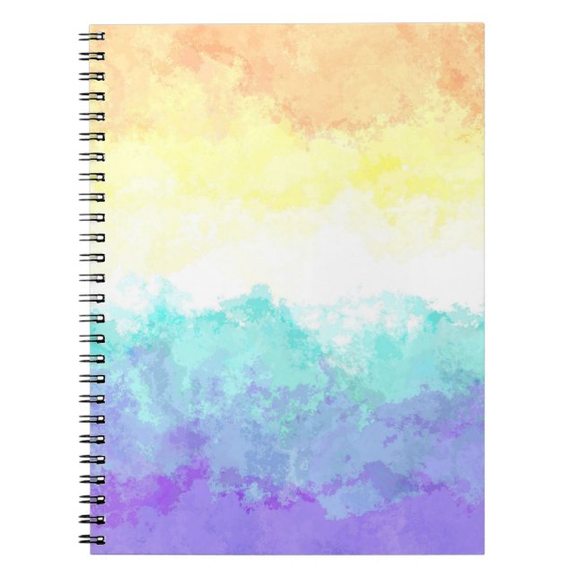 Marbile Wirbel Boho Abstrakt Genderfaun Pride Flag Notizblock (Vorderseite)