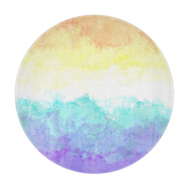 Marbile Wirbel Boho Abstrakt Genderfaun Pride Flag Schneidebrett (Vorderseite)