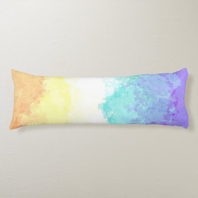 Marbile Wirbel Boho Abstrakt Genderfaun Pride Flag Seitenschläferkissen (Vorderseite)