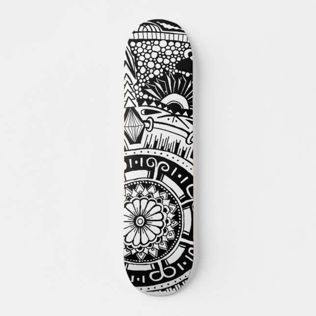 Marbke circle skateboard with bohemian style (Devant)