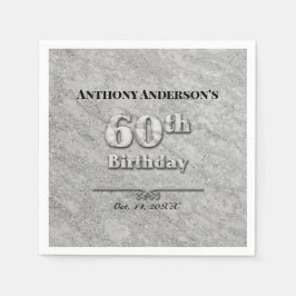 Marble 60. Geburtstagsparty Serviette
