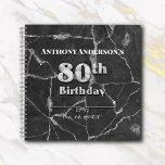 Marble 80th Birthday Party Gästebuch Notizbuch<br><div class="desc">Meilenstein Geburtstage verdienen die Gravitas von Marmor. Name und Datum sind bearbeitbar,  aber das Alter ist nicht,  weil es in (Imitat) Stein geschrieben ist.</div>