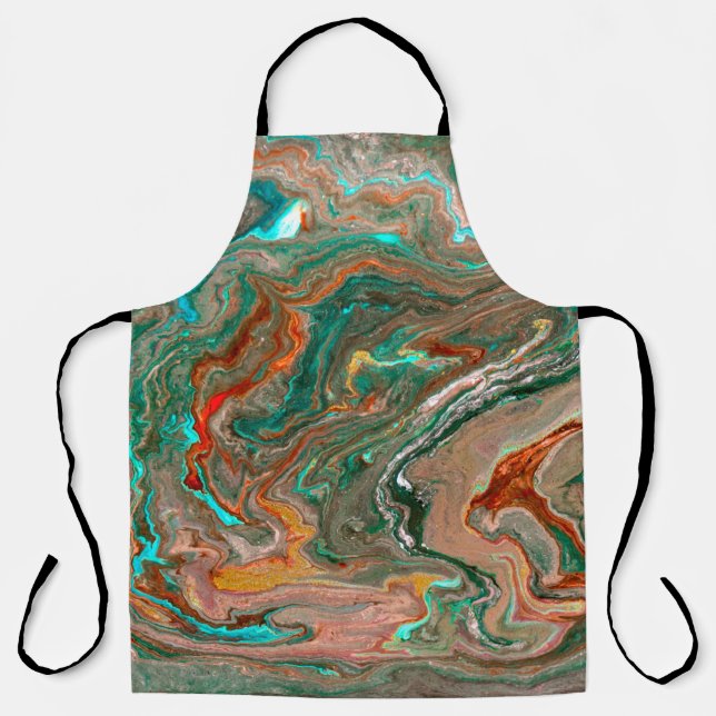 Marble abstract acrylic background. Marbling artwo Schürze (Vorderseite)