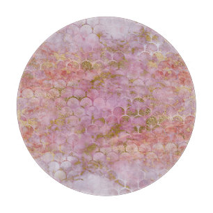MARBLE ABSTRAKT ART DECO TRAGPINK CUTTING BOARD SCHNEIDEBRETT