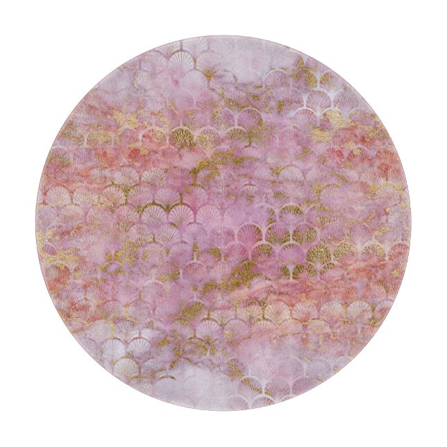 MARBLE ABSTRAKT ART DECO TRAGPINK CUTTING BOARD SCHNEIDEBRETT (Vorderseite)