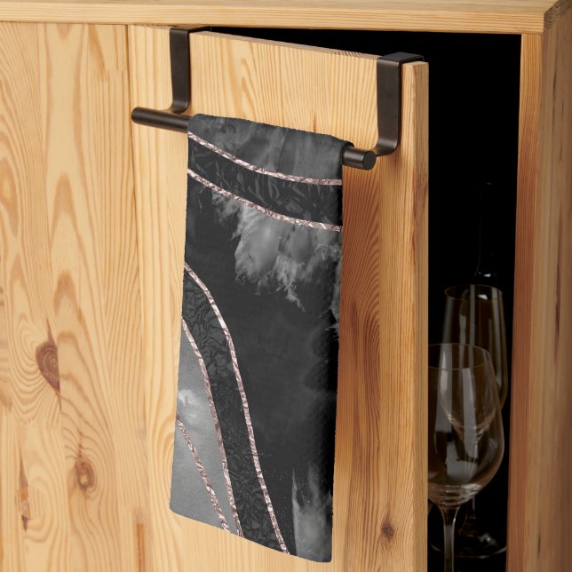 Marble Agate Gold Glam 12 Geschirrtuch (Drittel gefaltet)