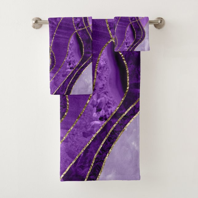 Marble Agate Gold Glam 9 Badhandtuch Set (Insitu)