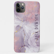 Marble Agate Lila und Gold Personalisiert