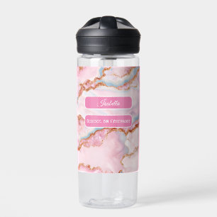 Marble Agate Trendy Blue Pink Gold Collection Trinkflasche