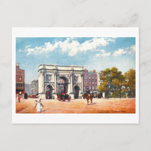 Marble Arch London Vintage Postkarte (Vorderseite)