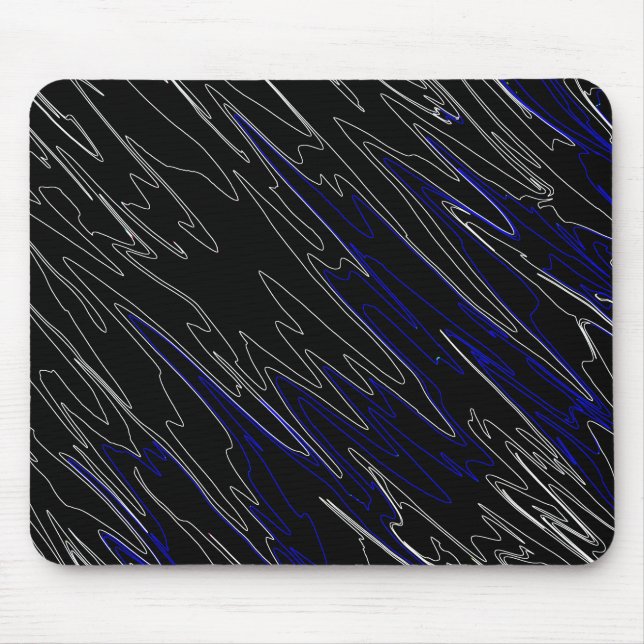 Marble Black Blue Mousepad (Vorne)