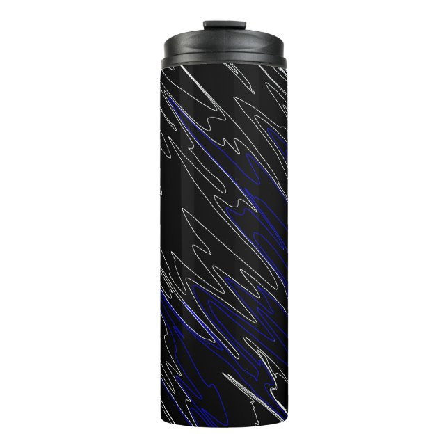Marble Black Blue Thermosbecher (Vorderseite)