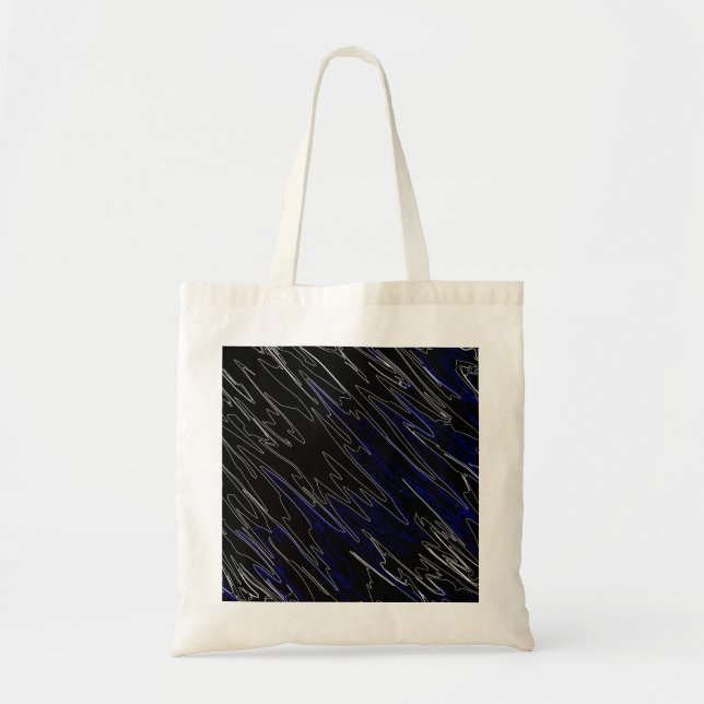 Marble Black Blue Tragetasche (Vorne)