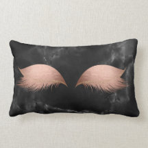 Marble Black Gray Rose Gold Glam Makeup Lashes