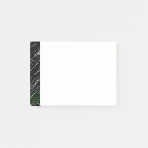 Marble Black Green Post-it Klebezettel