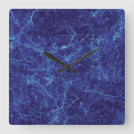 Marble Blue Wall Clock Quadratische Wanduhr