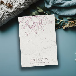 MARBLE BLUSH PINK LOTUS EINFACHE EARRING-ANZEIGE VISITENKARTE