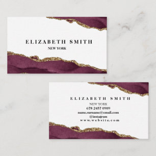 Marble Burgundy Visitenkarte