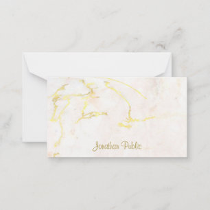 Marble Calligraphed für benutzerdefinierten Golden Mitteilungskarte