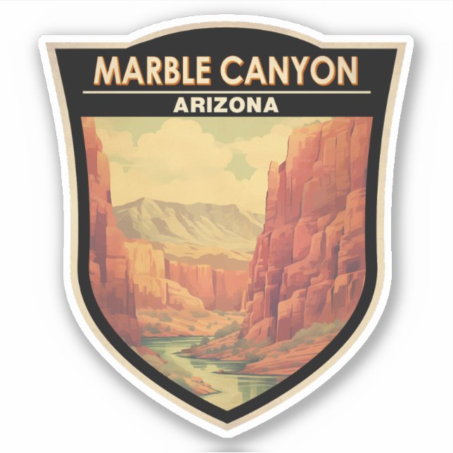 Marble Canyon Arizona Kunst, Dichtung und Musik Vi Aufkleber (Vorderseite)