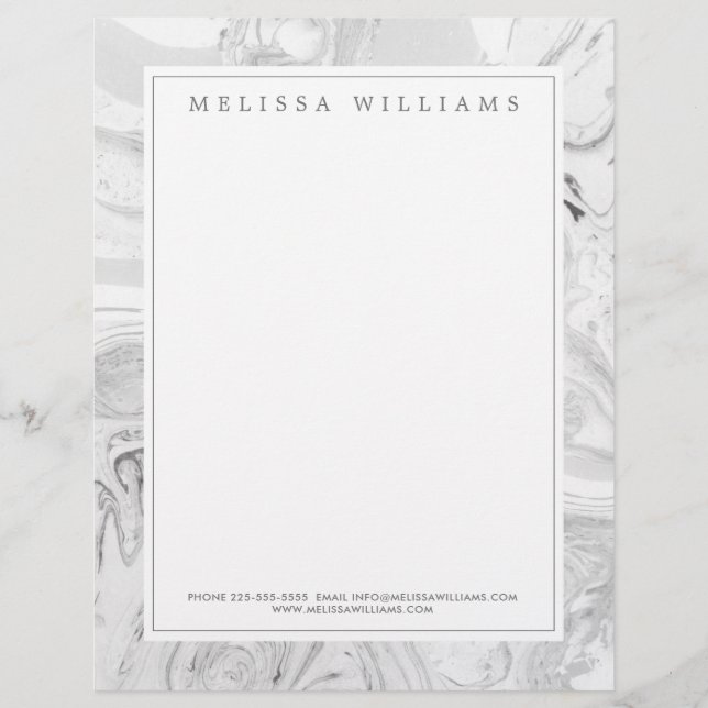 Marble Creative Professional Modern Briefkopf (Vorderseite)