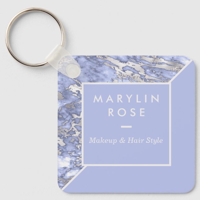 MARBLE CUSTOMIZABLE SQUARE BUSINESS CARD SCHLÜSSELANHÄNGER (Vorderseite)