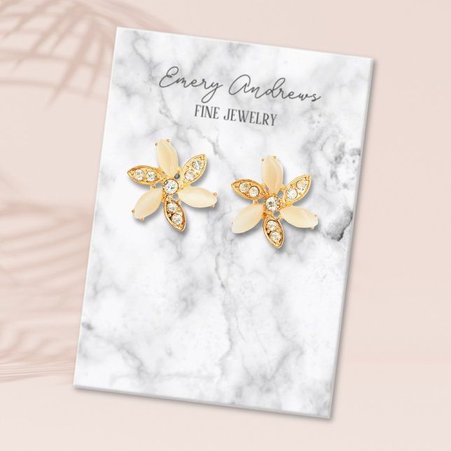 Marble Designer Jewelier Earring Holder Display Visitenkarte (Von Creator hochgeladen)