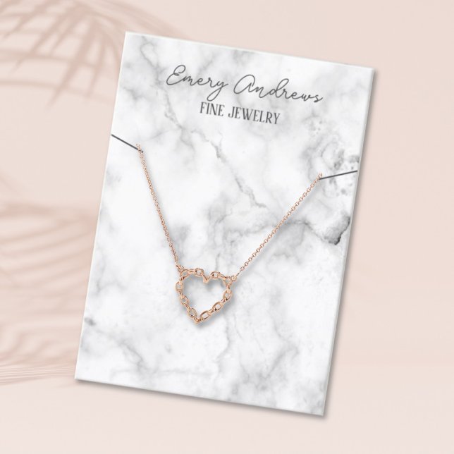 Marble Designer Jewelry Necklace Holder Display Visitenkarte (Von Creator hochgeladen)