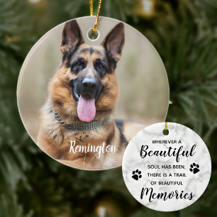Marble-Erinnerung Zitat Foto Dog Pet Memorial Keramik Ornament