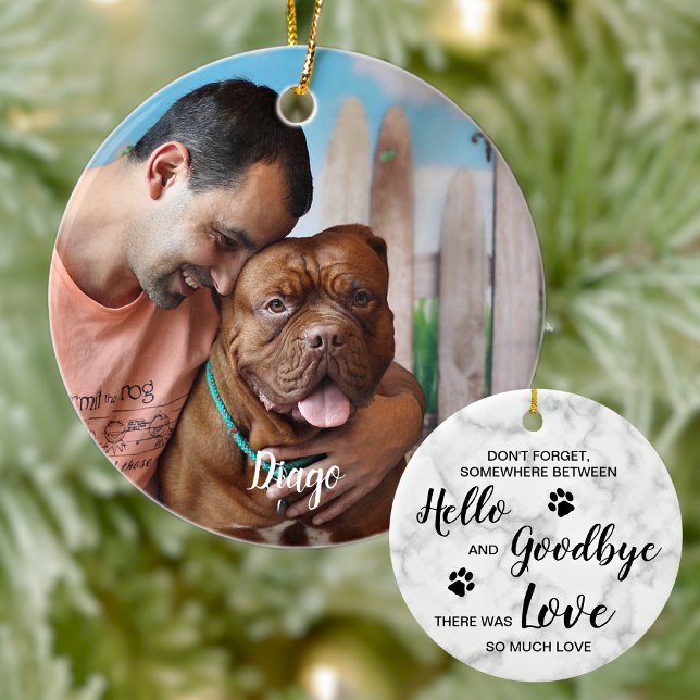 Marble-Erinnerung Zitat Pet Memorial Hund Foto Keramik Ornament (Von Creator hochgeladen)