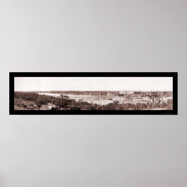 Marble Falls TX Landschaftliches Foto 1908 Poster (Vorne)