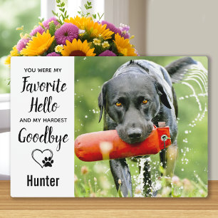 Marble Favorite Hallo Hardest Goodbye Pet Memorial Fotoplatte