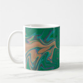 Marble Forms – Green & Gold Natural Flow Kaffeetasse