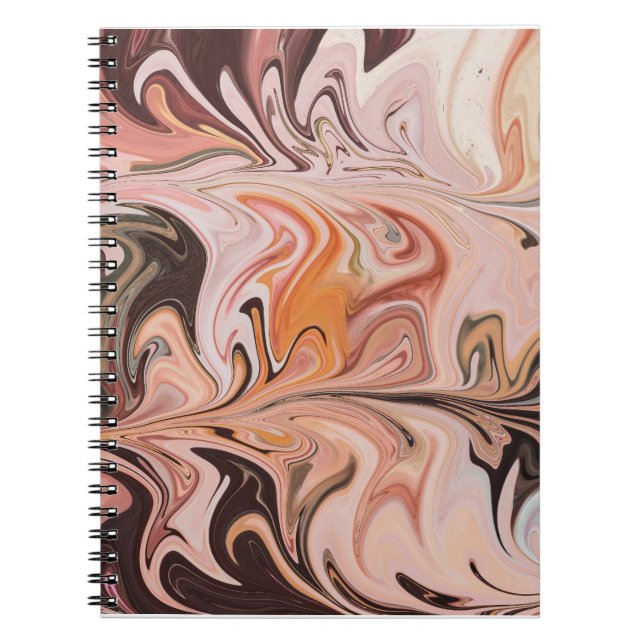 Marble Forms – Pink & Beige Soft Marble Notizblock (Vorderseite)