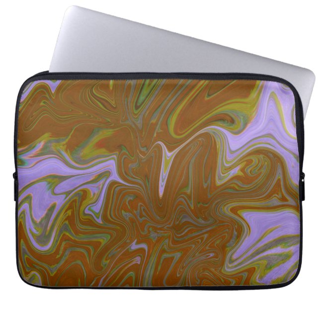 Marble Forms – Terracotta Warm Abstract Laptopschutzhülle (Vorderseite)