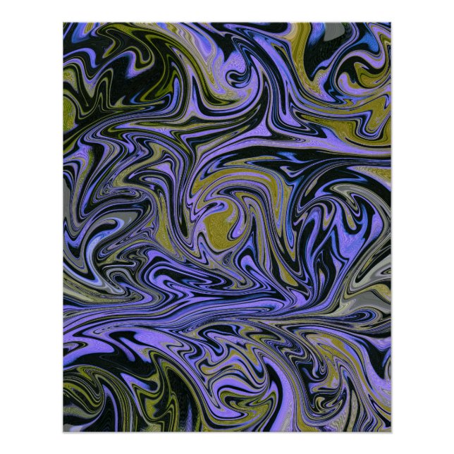 Marble Forms – Violet & Gold Mystic Energy Poster (Vorderseite)
