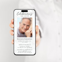 Marble Foto Beerdigung Digitale Einladung