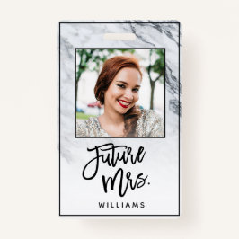 Marble Future Mrs Bride Junggeselinnen-Abschied Fo Ausweis