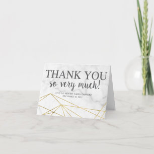 Marble Geometric Elegant Hochzeit Dankeschön Karte