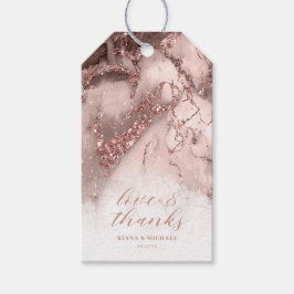Marble Glitzer Wedding Danke Rose Gold ID644 Geschenkanhänger