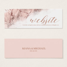 Marble Glitzer Wedding Website Rose Gold ID644
