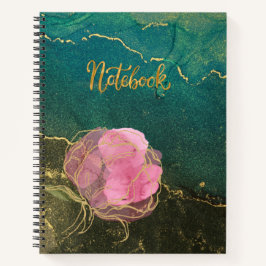 Marble Gold Blume Notebook Notizbuch