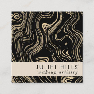 Marble Gold Square Business Card Quadratische Visitenkarte